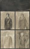 GOREY, EDWARD. Two items: Ink and wash drawing, unsigned * Brief Autograph Note Signed, E. Gorey.